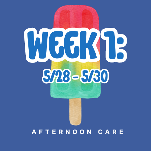 Week 1: 5/28 - 5/31 AFTERNOON CARE