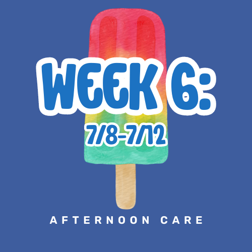 Week 6: 7/8 - 7/12 AFTERNOON CARE