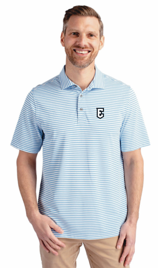 CUTTER BUCK MENS DRY-FIT POLO WITH E