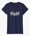 Navy blue tee with vintage knights