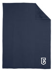 STANDARD SIZED Fleece Blanket With Embroidered Logo