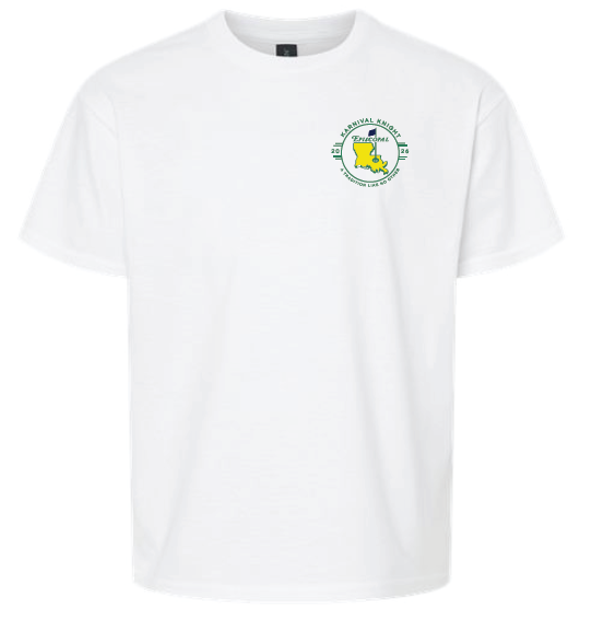 2026 Karnival Knight Tshirt - White w/ Navy